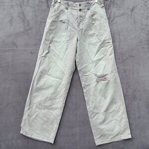 Anthropologie Pilcro Distressed Carpenter Jeans Sz 27 Gray Straight Leg NWOT